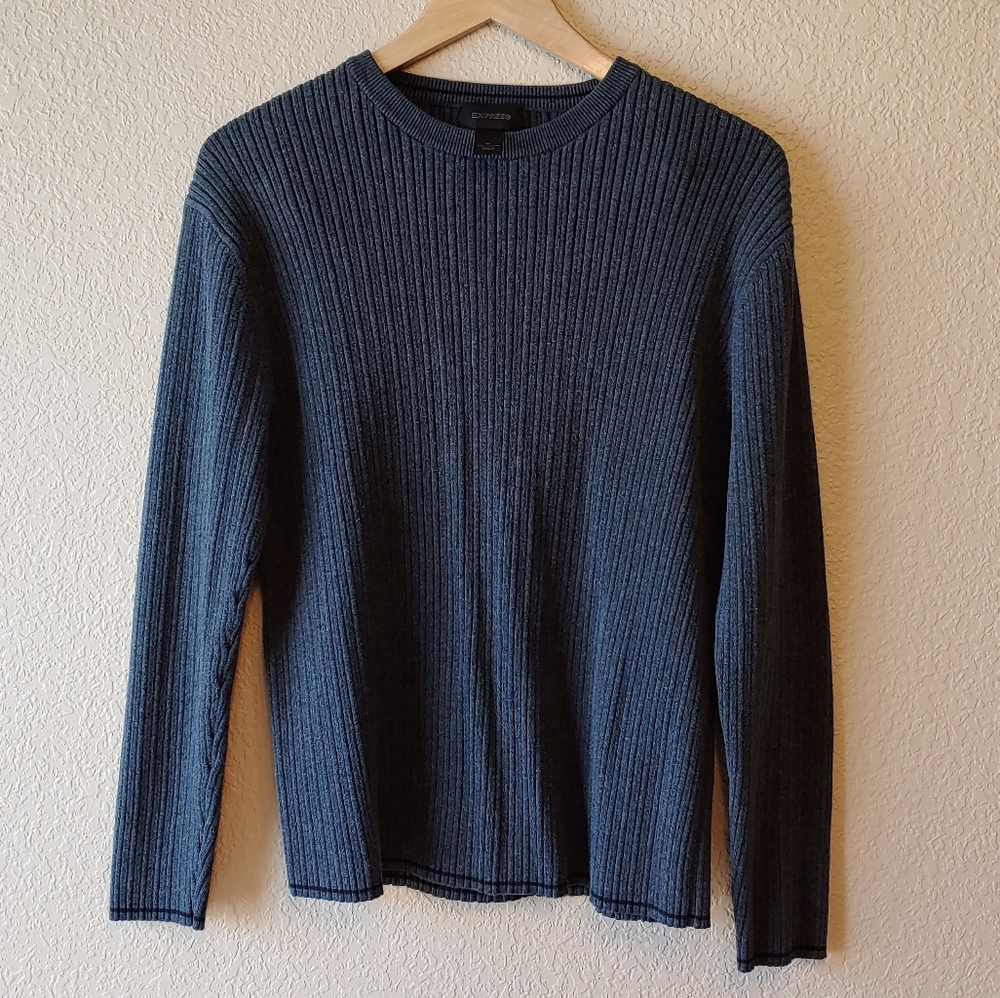 Gray Express crew neck sweater